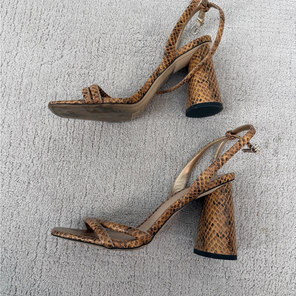 Sam Edelman - Kia (Brown Snake-Print) Block Heel Sandals